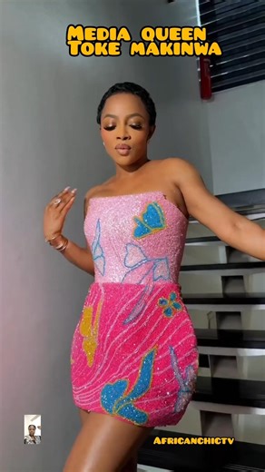 Toke Makinwa Stuns In Gorgeous Pink Fit