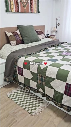 green, white and red quilt for winter✂️✨️