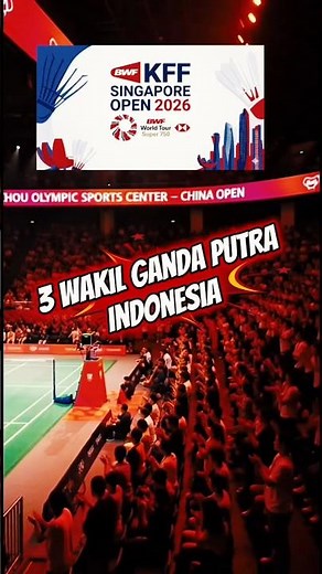 Only 3 Indonesian men's doubles pairs at the 2026 Singapore Open 🇮🇩🔥