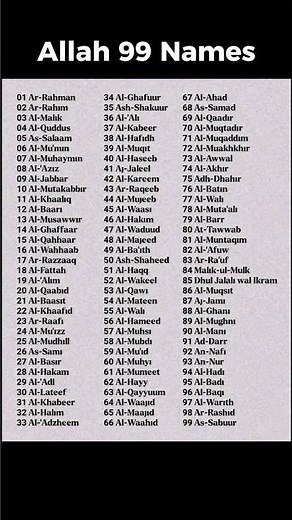 Allah 99 Names | Muslim |#muslimquran
