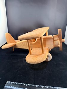 Pinehouse Wooden Biplane Toy With Pilot - Etsy Canada