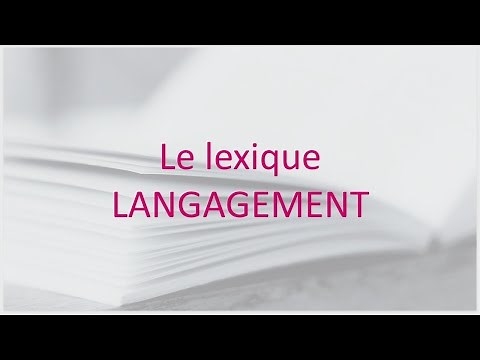 Le lexique (bac de français)
