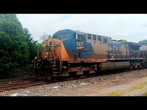 //Bright Future🟡🔵🩶 CSX 147 YN2 Leads CSX Manifest Train Beautiful K5LA Slowed