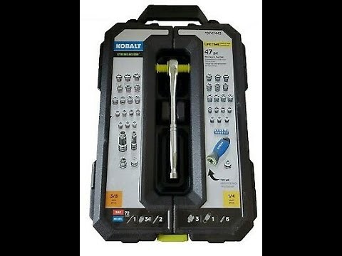 Kobalt xtreme access pass thru socket and ratchet set