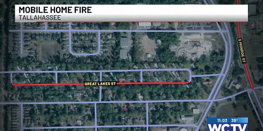 TFD: Resident injured in mobile home electrical fire in south Tallahassee early Saturday morning