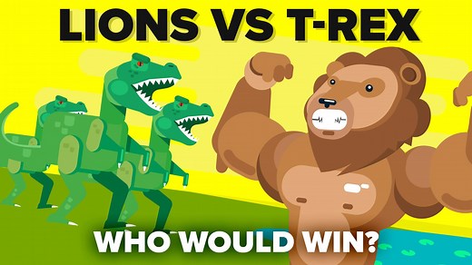 How many lions would it take to take down a T-Rex? What chance does a lion stand against this dinosaur? | The Infographics Show