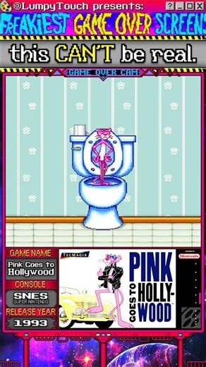 Freakiest GAME OVER Screens: Pink Goes to Hollywood