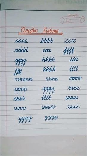 how to write small cursive letters | cursive letters