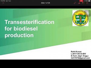 Transesterification for biodiesel production