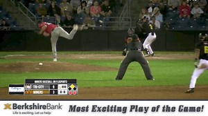 Zeke Wood recorded the final out last night to clinch home field advantage for the Wild Card Game on Tuesday, September 3rd. It was was the Berkshire Bank Most Exciting Play of the Game. The 'Cats are exciting. Life is exciting. Let Berkshire Bank help. #VamosGatos #Forthe518 | Tri-City ValleyCats