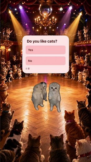 Cat Meme 😹 Three Cats Dancing at a Cat Dance Party | Viral Cat Dance #Shorts