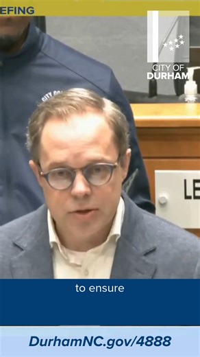 Director of our Community Safety team, Ryan Smith, gave an update on shelters for our unhoused neighbors and steps the City is taking to prepare for the storm this weekend and keep all Durham residents safe and warm. Watch the whole press conference and stay updated on resources and service disruptions ➡️ https://www.durhamnc.gov/4888/Severe-Weather-Updates-Resources | City of Durham, NC Government