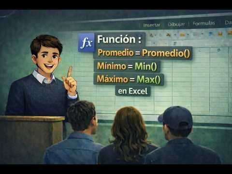 Curso de Excel Básico - Cap 13 | Cómo usar PROMEDIO, MÍNIMO y MÁXIMO en Excel.