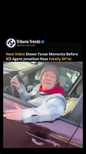 A new video reportedly captured by ICE agent Jonathan Ross shows the tense moments leading up to the fatal shooting of Renee Good in Minneapolis. The footage reveals interactions near her SUV just before multiple shot*s were fired as the vehicle moved forward. The incident has sparked nationwide debate over the use of force, with authorities claiming self-defense while critics question the circumstances, calling for transparency and accountability. #MinneapolisShooting #ICE #ReneeGood #JonathanR