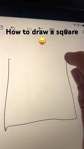 How to draw a square 😝 #drawing
