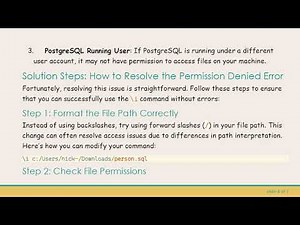 How to Use \\i in PSQL on Windows: Quick Solutions for File Permissions Issues