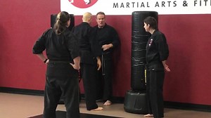 Hanshi Dave Kovar teaching his black belt class at Kovar's Satori Academy of Martial Arts - Carmichael this morning! Ossu! | The Satori Alliance