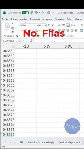 ¿Cuántas Filas y Columnas tiene Excel? #excel #curso #basico #Filas #Columnas