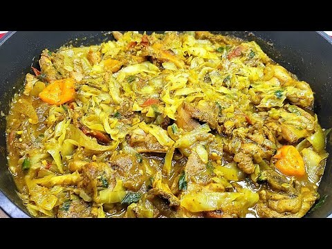 curried cabbage with chicken | recipe guyanese style