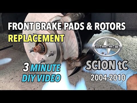 Scion tC Front Brake Pads & Rotors Change - 2004-2010 - 3 Minute DIY Video