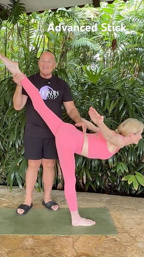 Hot Yoga's ADVANCED Balancing Stick Pose!