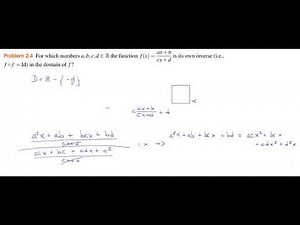 Calculus - Problem 2.4 - Inverse functions
