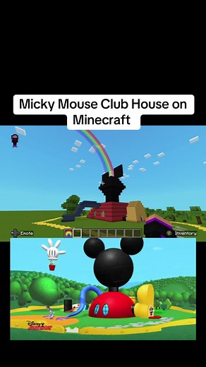 Build Your Own Mickey Mouse Clubhouse in Minecraft