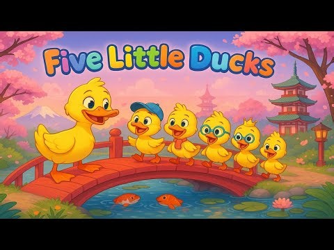 Five Little Ducks | Toddler Sing-Along | 3D Animation & Simple Motions