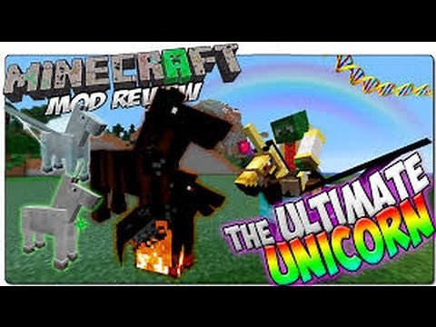 Minecraft mod showcase|Ultimate Unicorn Mod Custom wings & More!!