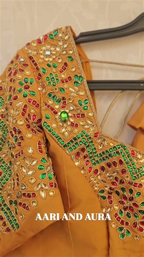 Stunning Gold Silk Bridal Blouse | Handcrafted Zardosi & Aari Work | Worldwide Shipping