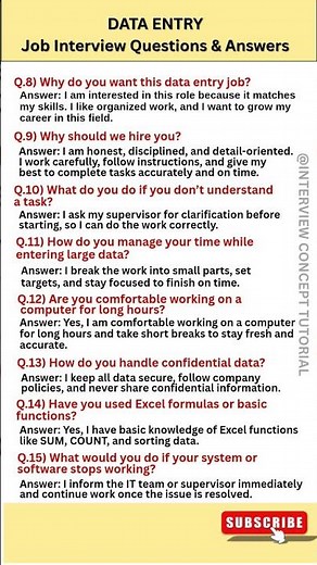 Data Entry Interview Questions | Easy Answers 2