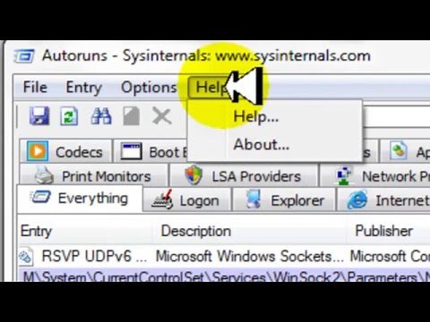 شرح برنامج Autoruns