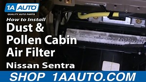 How to Replace Cabin Air Filter 2000-06 Nissan Sentra