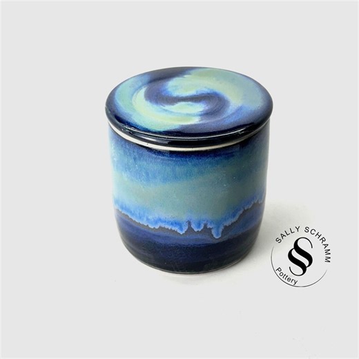 Handmade Pottery Butter Keeper: Brilliant Blue Ceramic Butter Crock - Etsy