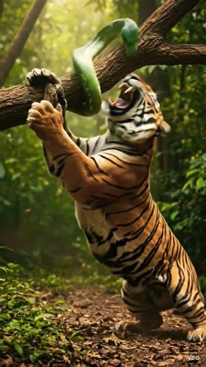 Python vs Tiger fight video #short #wildlife #fighting