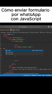 Como enviar formulario por WhatsApp con javascript #javascript #programacionweb #programadoresweb #appweb #edukuk | Progamacion web