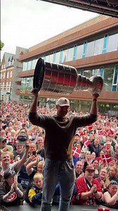 Frederik Andersen brings the Stanley Cup to Denmark! #nhl