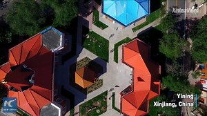 Aerial view of a unique block of streets in Yining in China's Xinjiang. It is now a tourist attraction | Xinhua Culture&Travel