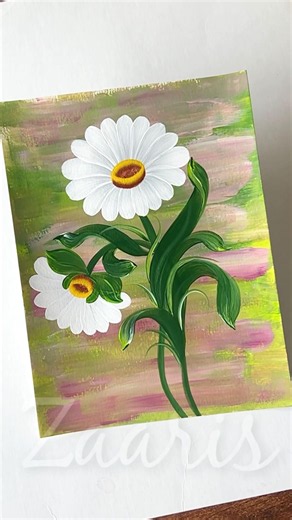 💯WOW😱❣️WHITE Flowers using acrylic 🌈🖌️🎨#shorts #art #whiteflowers #wow #viral #acrylic