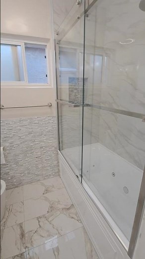 Small bathroom remodel & jacuzzi bathtub installation.