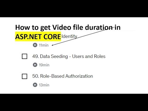 How to Get Video duration in ASP.NET CORE