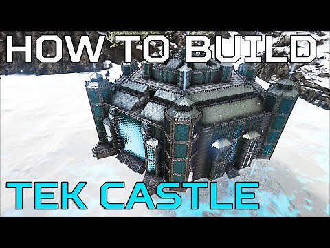 🦄 Ark Tek Castle HOW TO BUILD Ragnarok PVE |Ark Survival [NO MODS] (speed build)