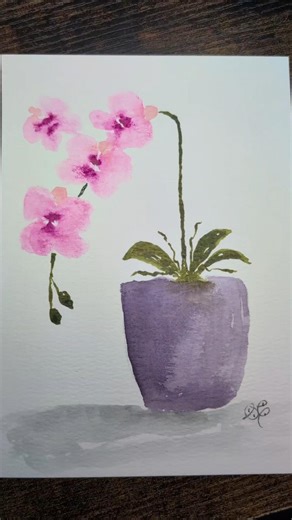 Watercolor Painting Orchid #painting #watercolor #orchids #art #simple