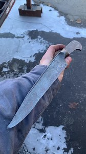Latest knife creation in the works. Smallish T spine knife with an integral handle. Everything including the spine of the blade and perimeter of the tang will be left as forged. This makes the forging process more demanding and exacting and really shows off hammer work. Handle will have heirloom fit scales. | Hoffman Blacksmithing