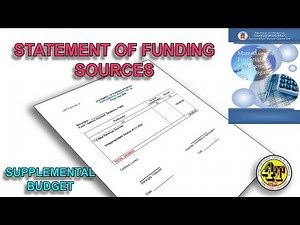 STATEMENT OF FUNDING SOURCES | SUPPLEMENTAL BUDGET