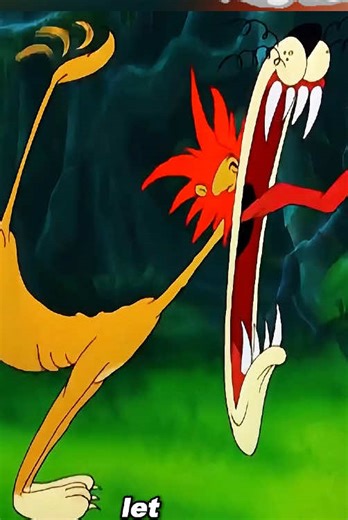 Lion Roars in Cartoon Style