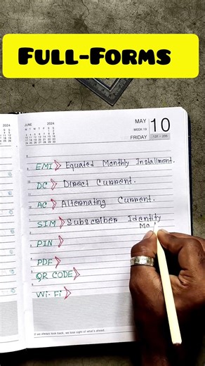 Full Forms You Must Know | EMI AC DC SIM PIN PDF QR Code WiFi #Shorts #englishshorts #englishshorts