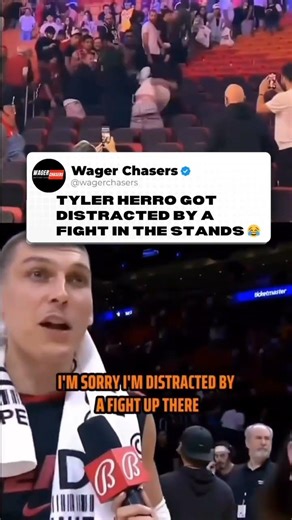 TYLER HERRO GOT DISTRACTED MID INTERVIEW 😭