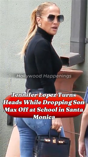 Jennifer Lopez Turns Heads While Dropping Son Max Off at School in Santa Monica #JenniferLopez #celebrities #celebrity #celebritynews #news | Hollywood Happenings