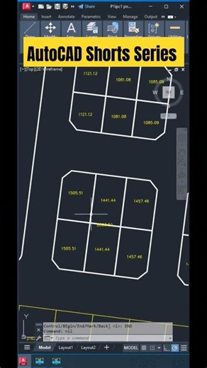 🔥 AutoCAD Lisp: Automatic Lots Area Made Easy #shorts_ces